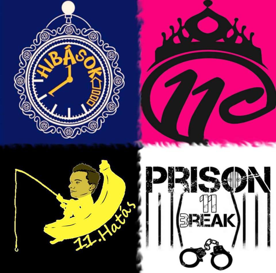 A négy osztály logója: a kampányfilmhez kapcsolódó, egyénileg tervezett ikonok (felső sor: 11.A és 11.C, alsó sor: 11.H és 11.B)