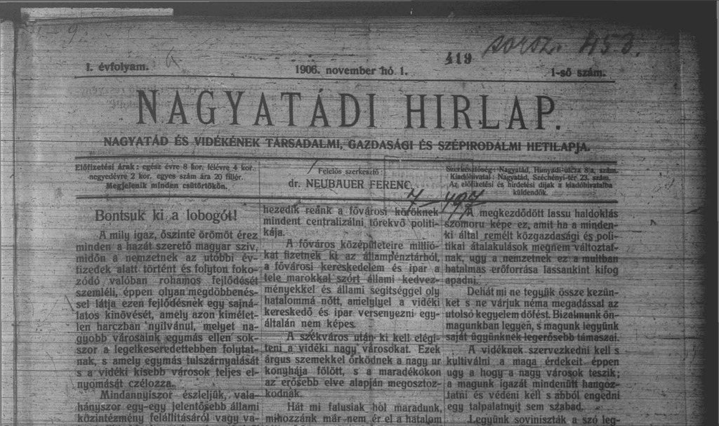 Már egy évszázada is ugyanarról panaszkodtak a nagyatádi médiában