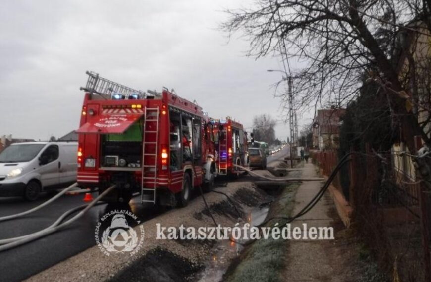 Égett az irodaépület teteje
