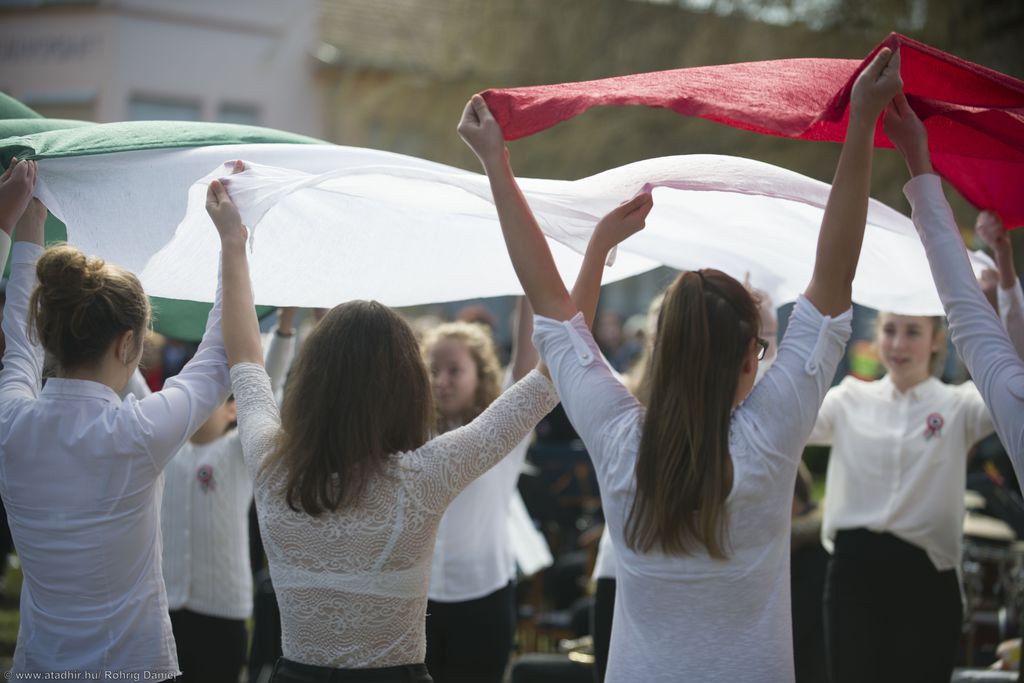 Az Árpád iskola tanulói egyebek között látványos koreográfiával is készültek - fotó: Röhrig Dániel (26 / 16. kép)