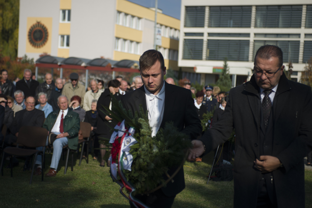 A helyi szervezetek képviselői koszorúikkal tisztelegtek a hősök emléke előtt - Fotó: Röhrig Dániel (24 / 21. kép)