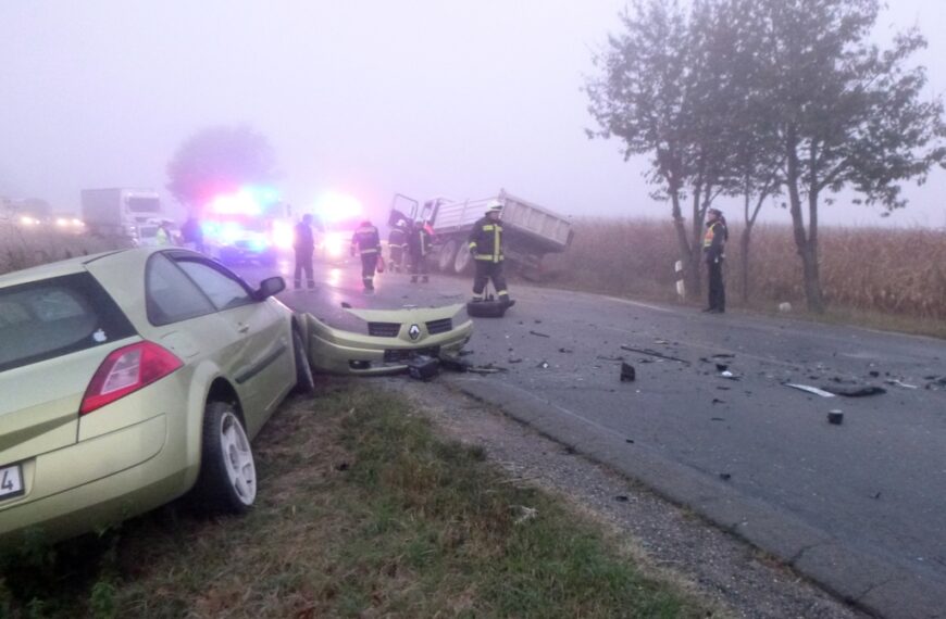 Frontális karambol kedd reggel a 67-esen