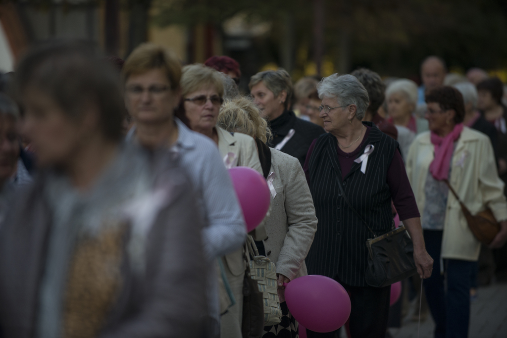 Gaál Imre, a Magyar Rákellenes Liga általános elnökhelyettese is a nagyatádi felvonulókkal tartott - Fotó: Röhrig Dániel (4 / 3. kép)