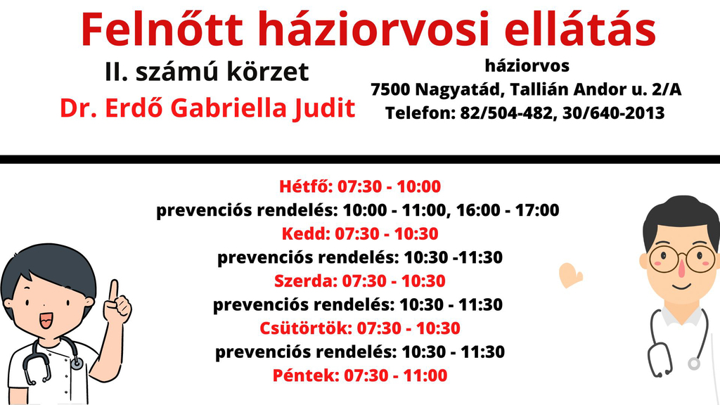 Orvosi rendelési időpontok Nagyatádon (22 / 3. kép)