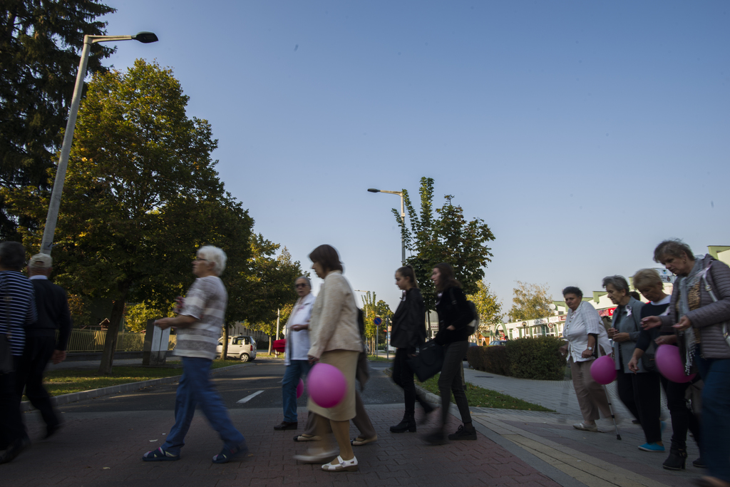 Gaál Imre, a Magyar Rákellenes Liga általános elnökhelyettese is a nagyatádi felvonulókkal tartott - Fotó: Röhrig Dániel (4 / 4. kép)