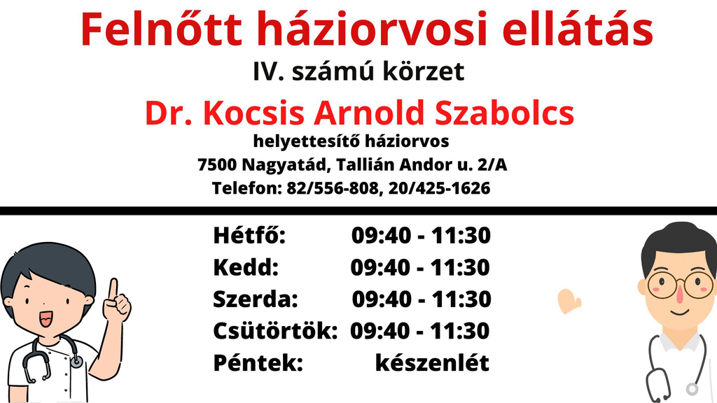 Orvosi rendelési időpontok Nagyatádon (22 / 5. kép)