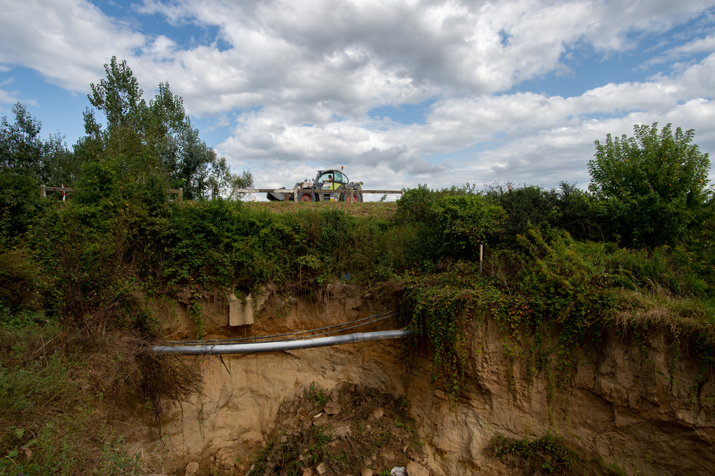 A Vízvár és Heresznye közötti eróziós árok 2019 szeptemberében. Fotók: Röhrig Dániel (4 / 1. kép)