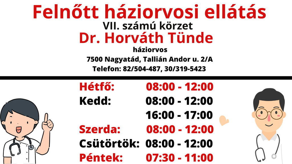 Orvosi rendelési időpontok Nagyatádon (22 / 8. kép)